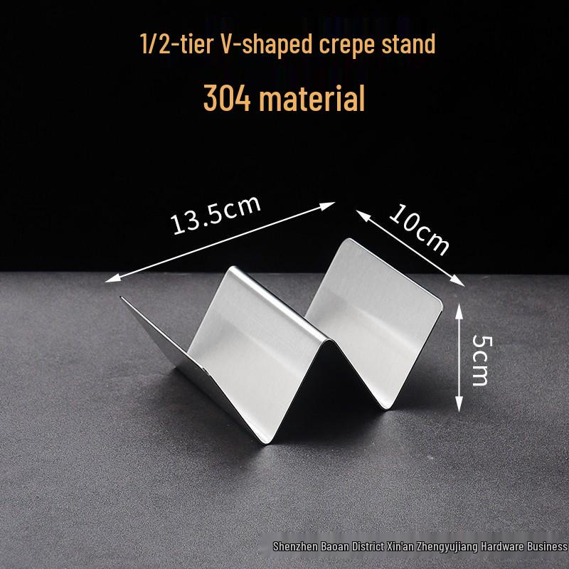 304 Stainless Steel V-Shaped Taco Holder for 2 or 3 Tortillas