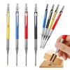 3Pcs/Set Multicolor Metal Woodworking Mechanical Pencil Set 2.0mm 2B Black Lead Core Deep Hole Scribing Marking Tool