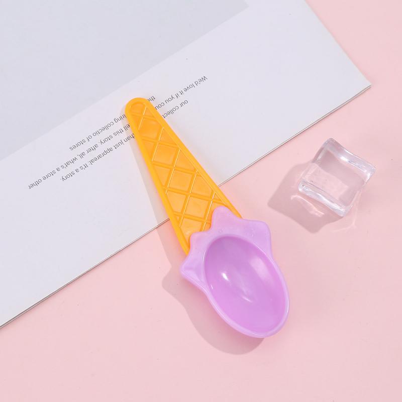 

Ice Cream Spoon Different Color Ice Cream Tableware Set Creative Children Cartoon Pudding Dessert Specialty Spoon For Kitchen фиолетовый