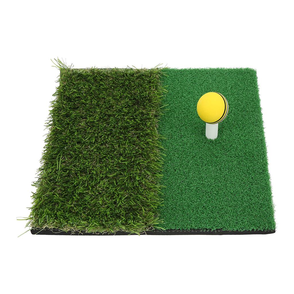 Hitting Mat Dual Grass Mini Golf Training Practice Pad Launch Zone Hitting Turf Mat
