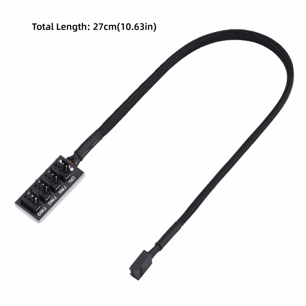 4-Pin Connector PWM Fan Hub Black Power Splitter Connector Fan Splitter Cable  PC Case Internal