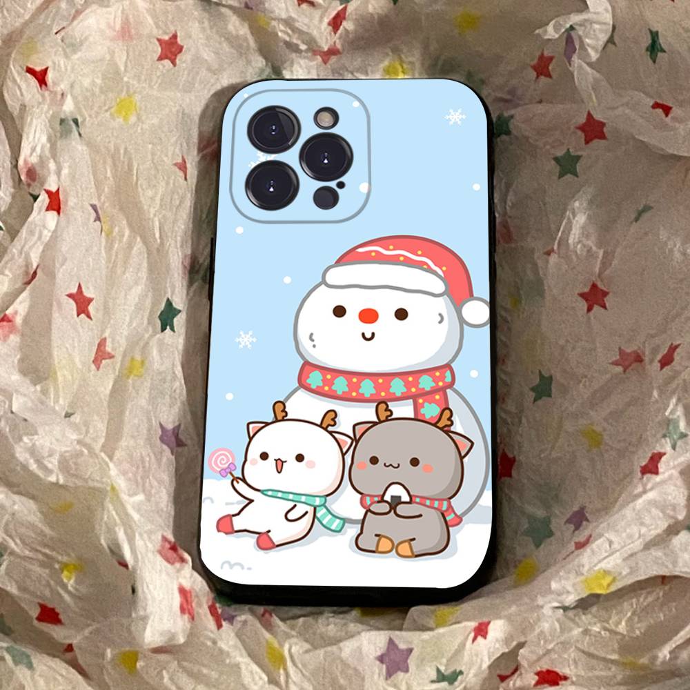 Cartoon Cute Cats Phone Case For Iphone 17 16 15 16e 14 13 12 11 Pro Max Plus Case Cover Coque