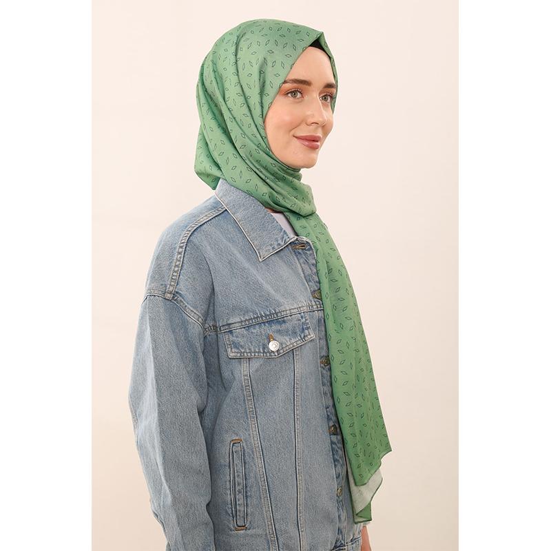 

Мягкая шаль женская с минимальным узором мятного цвета 80x186 мятный