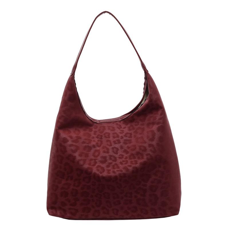 Vintage Große Kapazität Tasche Damen Leopard Muster Tragetasche Umhängetasche