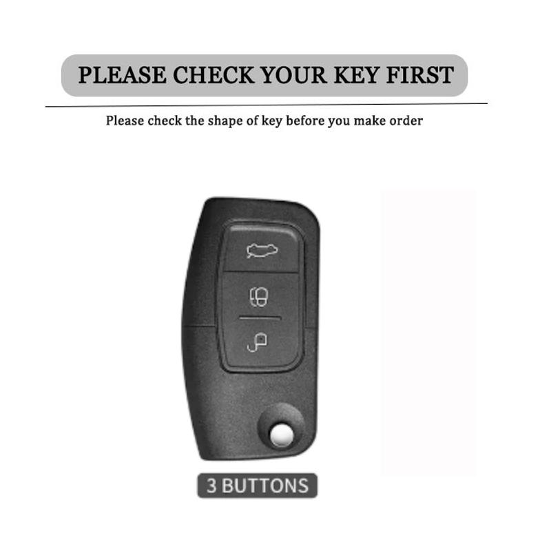 TPU Car Flip Key Case Cover for Ford Fiesta MK7 Focus 2 C-Max Ecosport S-Max Fusion Mondeo Keyless Protector Shell Accessories
