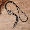 European & American Retro Western Bull Head Bolo Tie Necklace