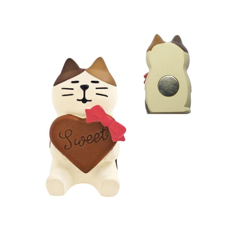 Japanese cat refrigerator sticker, grocery zakka cute bread coffee shop decoration gift miniature resin ornament