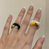 Vintage Colorful Enamel Parrot Metal Open Rings For Women Men Exaggerated Punk Geometric Open Adjustable Ring Jewelry Gifts