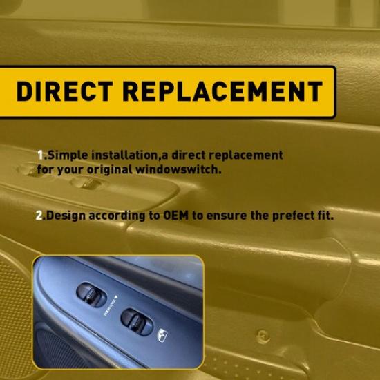 3X Right Window Passenger Switch & Bezel For 2003-10 Ram Dodge 1500 2500 3500