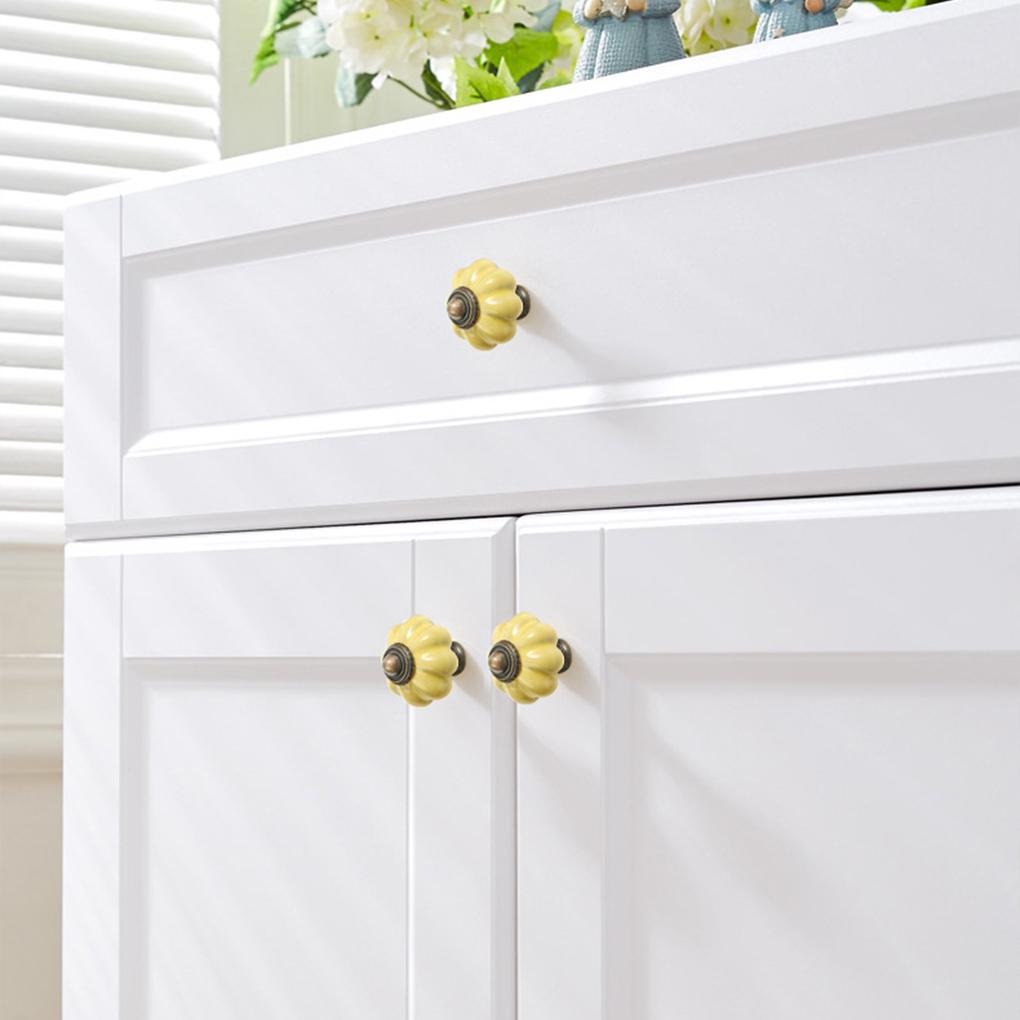 Ceramics Pumpkin Home Decoration Furniture Handles For Drawers And Wardrobes Drawer Handles