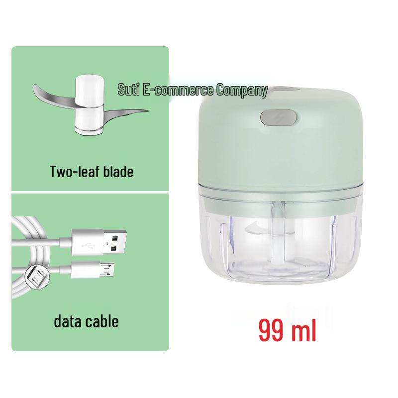 Compact Wireless Electric Garlic Chopper & Masher: Multi-functional Kitchen Tool for Mincing and Mashing Garlic Premium Model (Type-C)