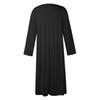 Women's Casual -neck Color Change Mid-length Dress Long-sleeved Dress With Pocket
