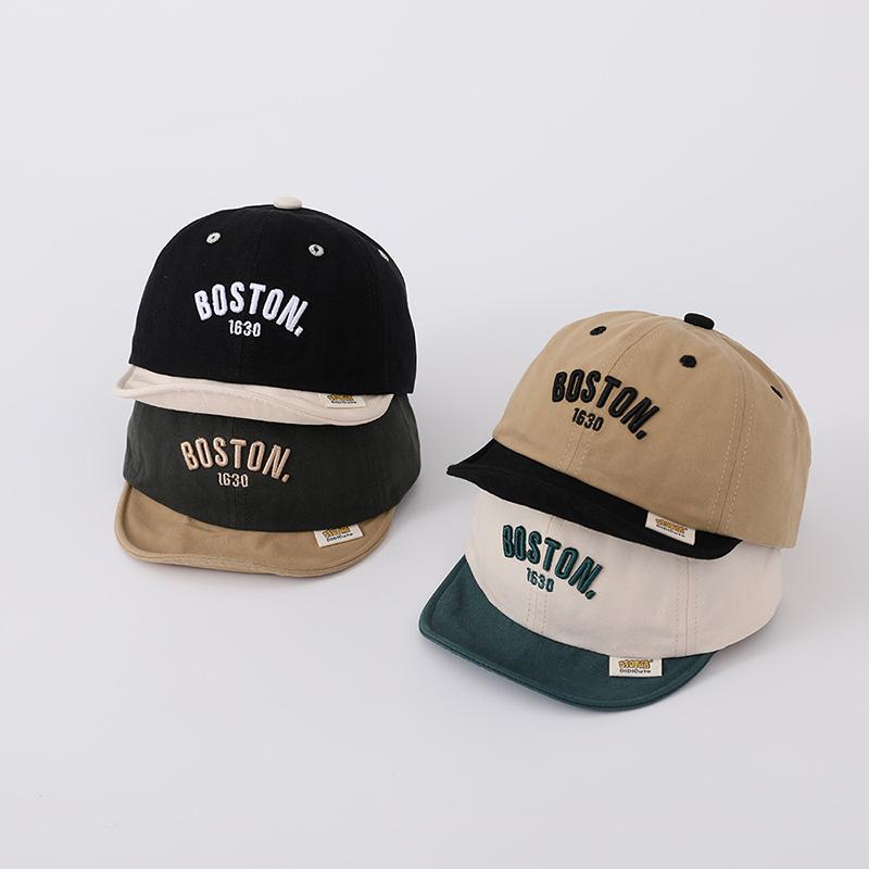Korean Letter Baby Baseball Cap Adjustable Embroidered Peaked Hat for Infant Summer Soft Cotton Kids Boy Girl Sun Hats