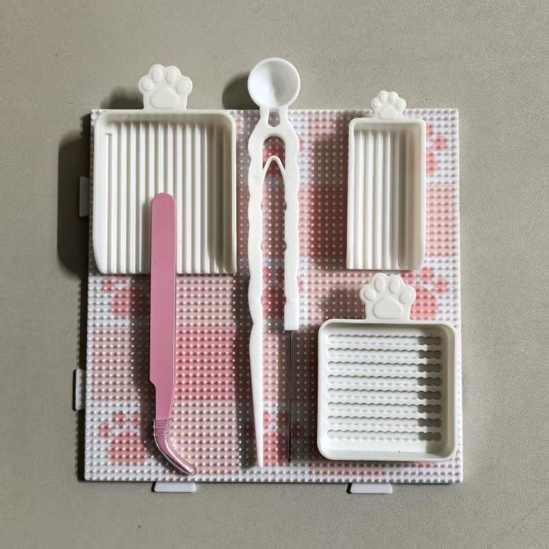 Creative DIY Bead Pen Art Kit 2.6mm Padding Beans Set with Clips Tray for Kids Birthday Party Favor Gifts