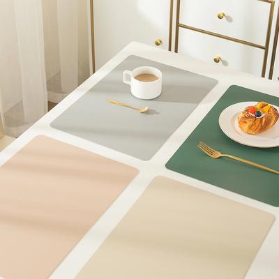 1/2/4/6/Pcs Faux Leather Placemats Heat Resistant Easy To Clean Non-Slip Rectangle Mat for Kitchen Dining Table Decorations