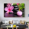 Artă de perete Water Spa Pietre Zen Pânză Pictură Lumânări Orhidee Poster Poze de perete pentru Decor baie Decor Cuadros
