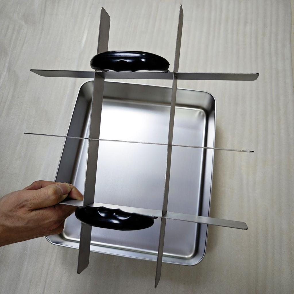 Adjustable Stainless Steel Tiramisu Cake Divider - Ideal for Commercial and Street Stall Use