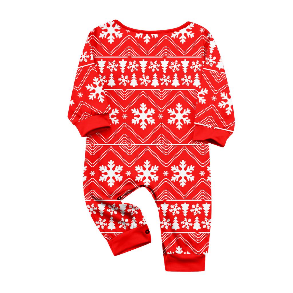 Print Cute Family Set Pajamas, Home Clothes, Family Set Long Sleeve Top Pants Set