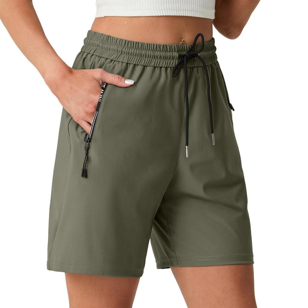 Shorts For Women Casual Summer High Waisted Wide Leg Beach Vacation Shorts With Pockets