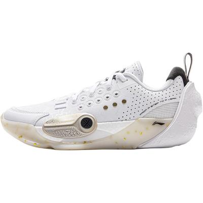 Li Ning YOUNG Pantofi de Baschet Antiderapanti cu Top Jos Culoare Caisă Alb YKBV070-7
