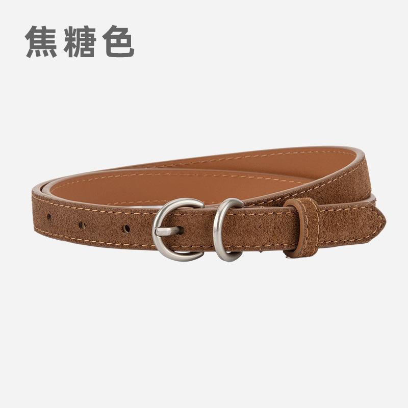 Belt Matte Leather Pin Buckle Belt, Women's Fashion Simple and Versatile Belt