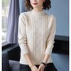 Herfst Winter Nieuwe Pullover Trui Dames Losse Koreaanse Mock Neck Dik Gebreide Top Dames Lente Truien