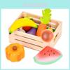 Wooden Kitchen Toy Set With Realistic Food Items For Preschool Children Boys And Girls