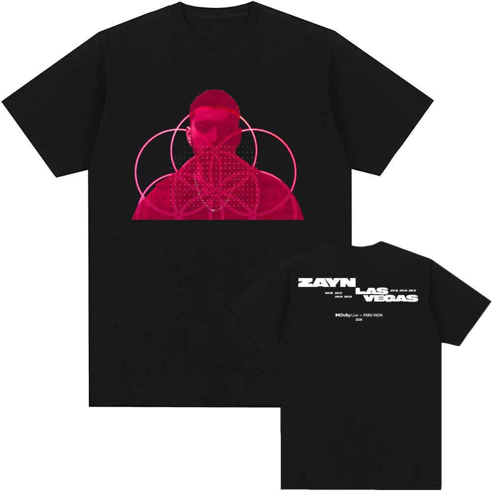 

Zayn Malik Las Vegas Tour 2026 T-shirt Short Sleeve Cotton Casual Tshirts Unisex Streetwear Graphic Print T Shirt M