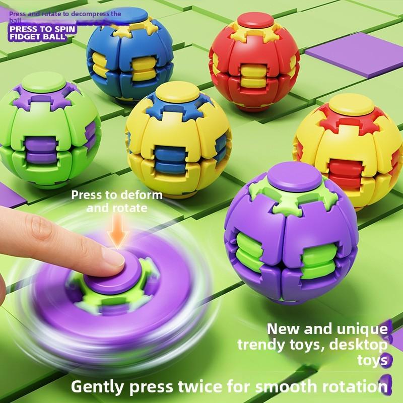Stress Relief Ball With 3d Printing Rotating Design For Kids And Adults