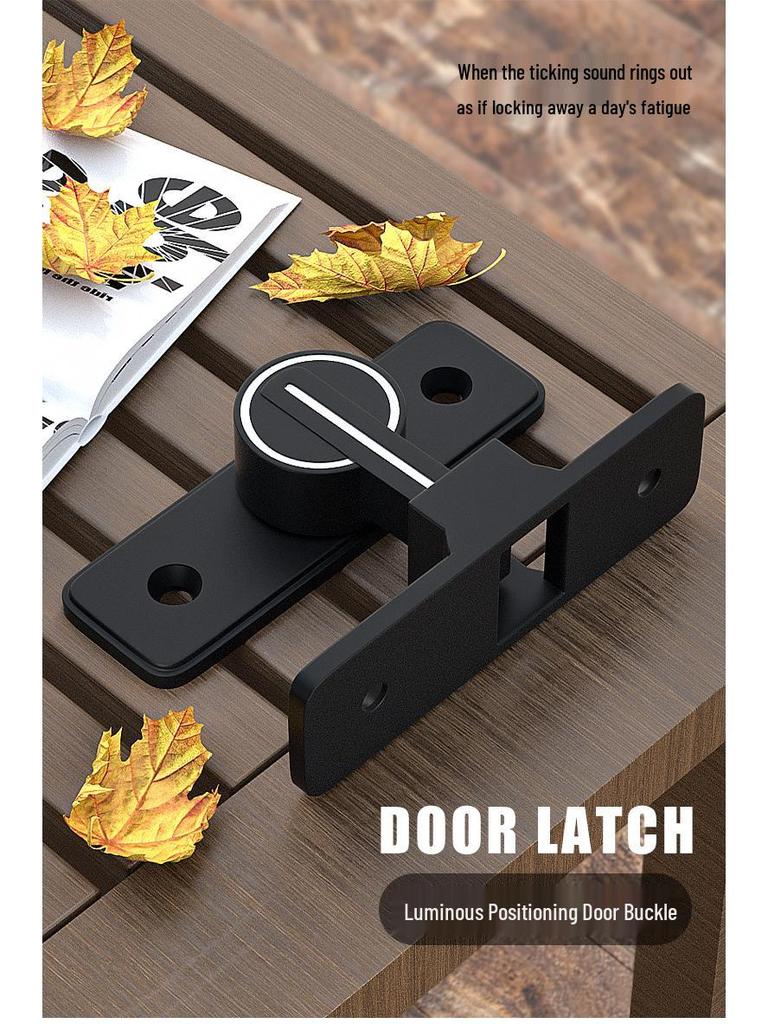 Punch-Free 90° Sliding Door Latch & Lock for Barn, Bathroom, or Toilet Doors