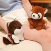 16cm Large Fluffy Tail Lovely Animals Stuffed Raccoon Cat Fox Palm Plush Soft Gifts