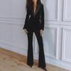 Autumn Winter 2025 Velvet Korean Suit Set - Women's Long Sleeve Commuting Party Two-Piece.