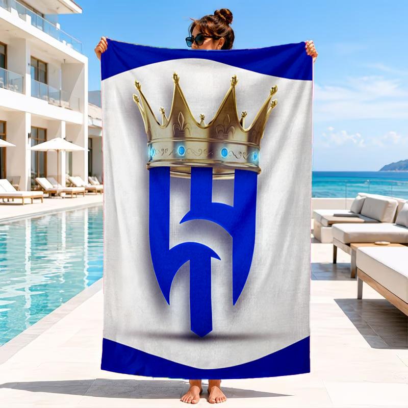 Blue Football Team Beach Towel, Microfiber Beach Towel, Perfect For Pool, Beach, Travel, Home Decor Beach Party Fan Gifts