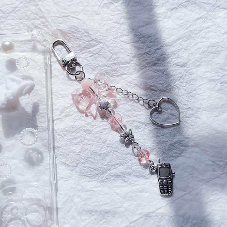 Cross Bowknot Angel Wing Charm Pendant Hanging Decoration for Keys Bag Purse
