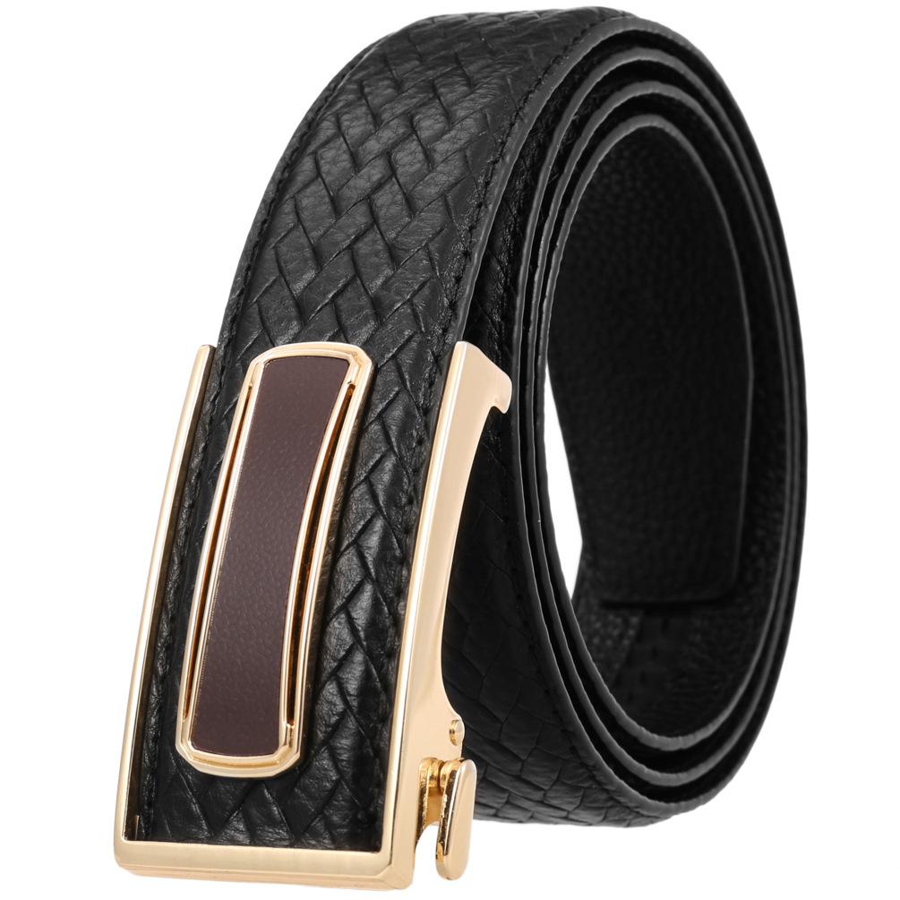Ceinture tendance en cuir de vachette pleine fleur, boucle intérieure ceinture homme Ly36-23018-5