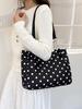 2026 Women's High-Capacity Polka Dot Tote Bag - Fashionable Shoulder & Handheld Design