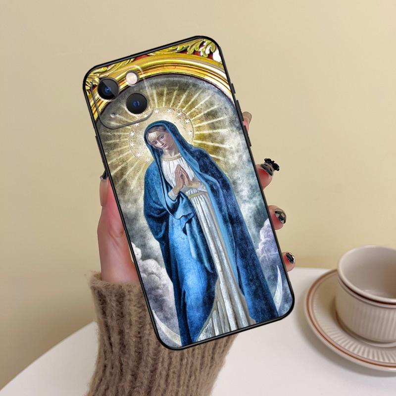 Holy Mother Virgin Mary Christian Phone Case For iPhone 15 Pro Max 11 12 13 14 16 17 Pro Max mini Plus 16e 17 Air Cover Funda