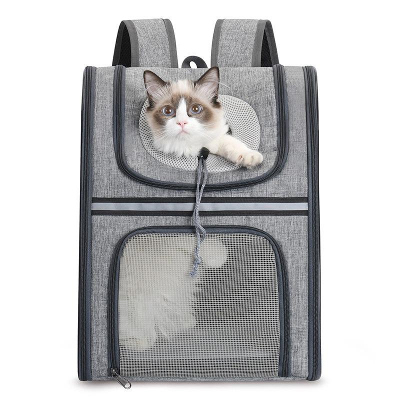 Cat Outing Backpack Breathable Portable Pet Folding Bag Large Capacity  Side-opening Foldable Pet Backpack Puppy 6kg
