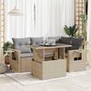 5-Cz. Garden Furniture Set With Cushions, Beige, Poly Rattan