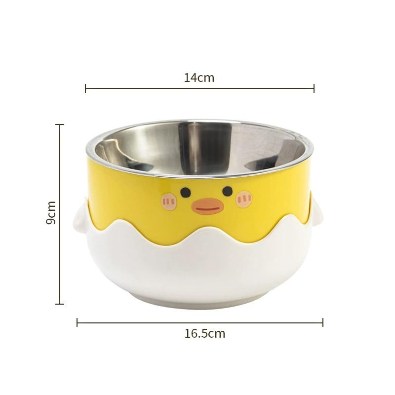 

1pc cartoon cat food bowl dog bowl food bowl small yellow duck anti knock cat bowl cat rice bowl dog water bowl pet supplies жёлтый