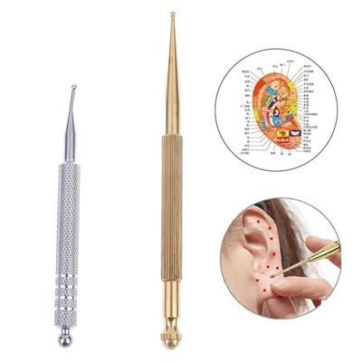 1Pc Facial Reflexology Massage Tool Acupuncture Pen Double Headed Spring Ear Care Tool Point Probe Pen Massager for Face Ear