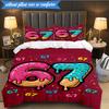 Royal Hands Holding Number 67 3pcs Bedding,Including 1pc Duvet Cover And 2pcs Pillowcases Perfect for Christmas,Ideal for Bedroom, Dormitory