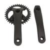 104 BCD Mountain Bike Single Speed Crankset 36T Square Hole Crank Positive Negative Teeth Single Disc 7‑12 Speed Modification Accessories