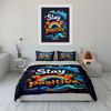 Rainbow, Flowers, Clouds, Slogan. Bedding Sets Duvet Cover Sets Duvet Covers Pillowcases(1 * Duvet Cover 2 * Pillowcases Without Duvet Insert)