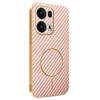 For Oppo Reno13 Pro 5G Phone Case Carbon Fiber Textured Electroplated TPU Back Cover