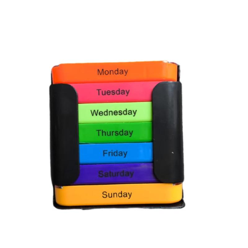 Weekly Pill Organizer 7 Day 4 Times Daily 28 Compartments Detachable Drawer Style Medicine Box with Portable Pill Case