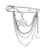 New Multi-Functional Chain Tassel Brooches Adjustable Detachable Beaded Chain Pin Handmade Fixator Trouser Leg Women