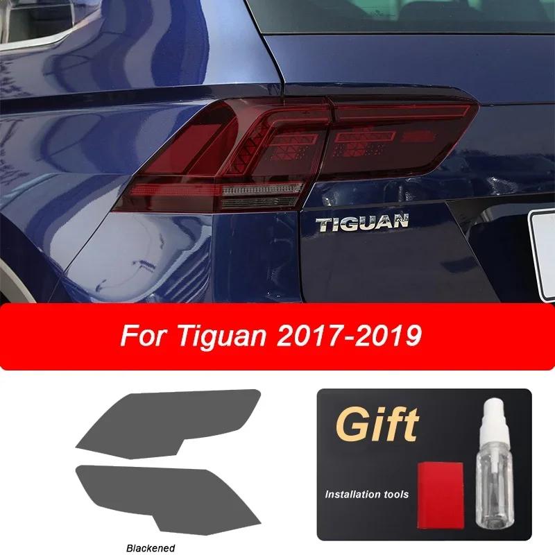 Folia Ochronna na Reflektory Samochodowe Przezroczysta Czarna Naklejka TPU Dla Volkswagen VW Tiguan 2017 2018 Akcesoria