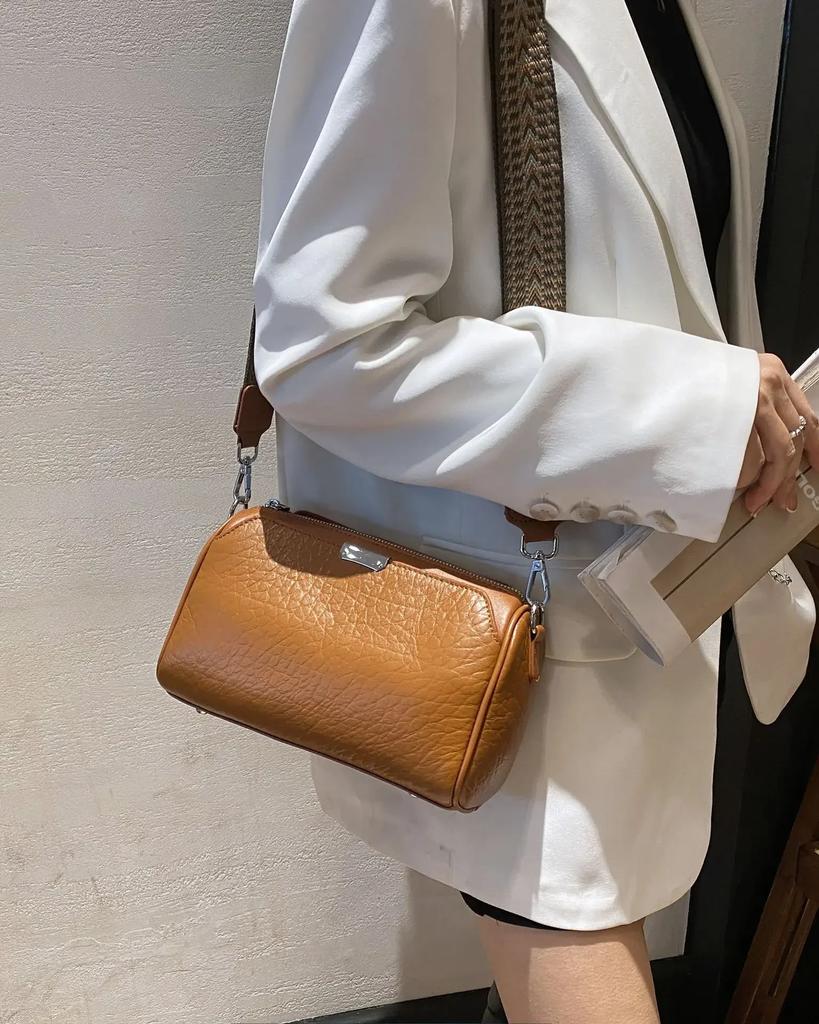 Echte Damen-Handtasche aus echtem Leder, Damen-Umhängetasche, Crossbody-Tasche, Mehrere Fächer, Ste-Muster, Pendler-Umhängetasche