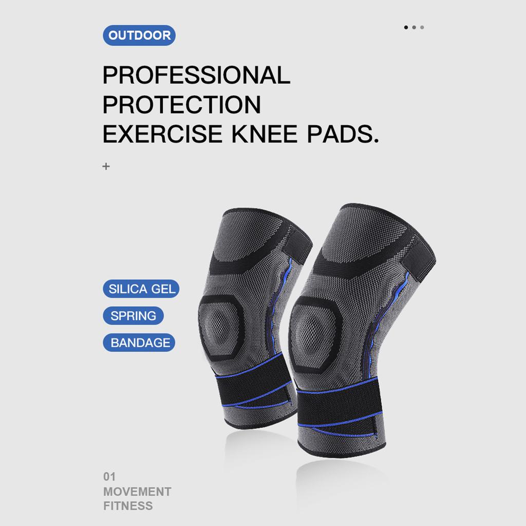 1PCS Kneepads Knee Support Protector with Silicone Design and Flexible Elastic Fitness Soft